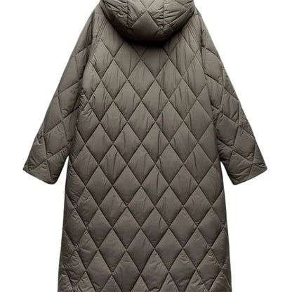 Veste Larga con Capucha Ajustable para Mujer | Ideal para la Temporada Fría