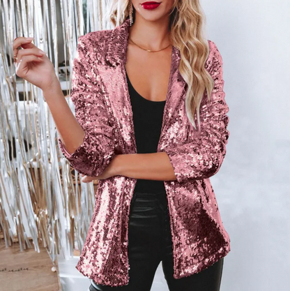 Blazer con Diseño De Paillettes para Mujer | Ideal para Eventos