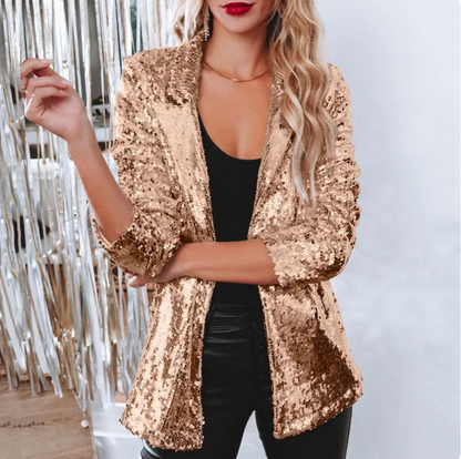 Blazer con Diseño De Paillettes para Mujer | Ideal para Eventos