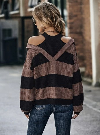 Jersey de Punto a Rayas para Mujer | Ideal para Otoño e Invierno