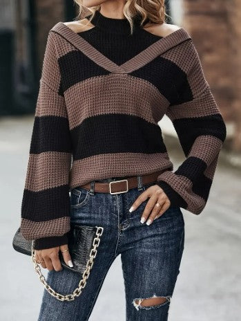 Jersey de Punto a Rayas para Mujer | Ideal para Otoño e Invierno