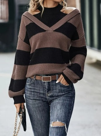 Jersey de Punto a Rayas para Mujer | Ideal para Otoño e Invierno