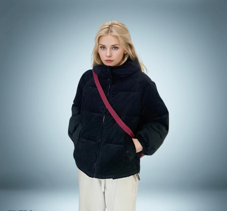 Doudoune con Capucha Integrada y Cremallera Frontal para Mujer | Ideal para Invierno en Ciudad o Exterior