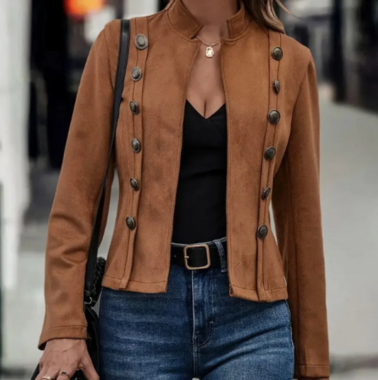 Chaqueta con Doble Botonadura para Mujer | Ideal para La Temporada De Entretiempo