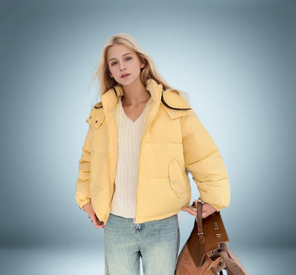 Doudoune con Capucha Integrada y Cremallera Frontal para Mujer | Ideal para Invierno en Ciudad o Exterior