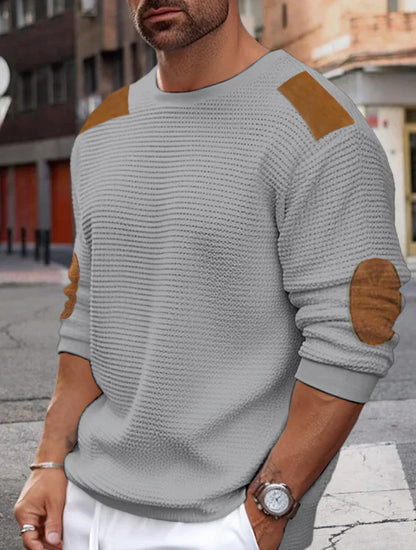 Jersey Con Textura Waffle Y Cuello Redondo Para Hombre | Ideal Para Uso Diario Y Entornos Profesionales