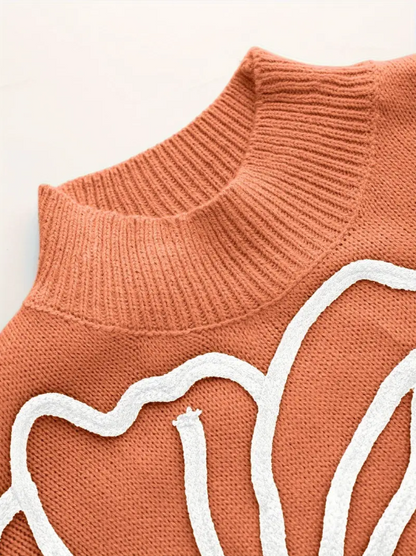 Jersey De Punto Con Bordado Floral Para Mujer | Ideal Para Uso Diario