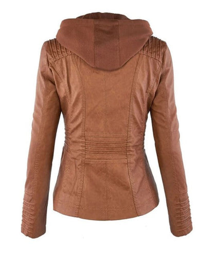 Chaqueta Corta Con Cremallera Frontal y Mangas Largas Para Mujer | Ideal Para Entretiempo