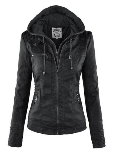Chaqueta Corta Con Cremallera Frontal y Mangas Largas Para Mujer | Ideal Para Entretiempo