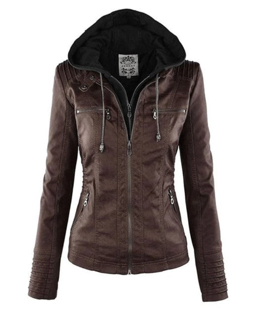 Chaqueta Corta Con Cremallera Frontal y Mangas Largas Para Mujer | Ideal Para Entretiempo