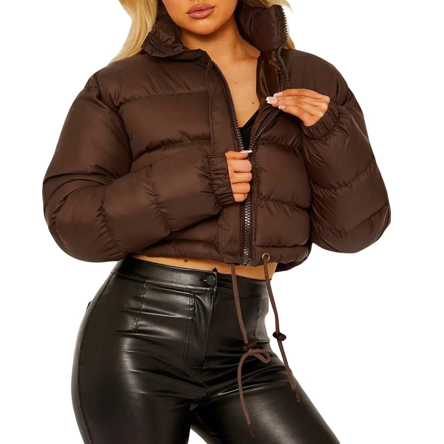 Chaqueta Acolchada De Invierno Con Cierre Frontal Para Mujer | Ideal Para Temporada Fría