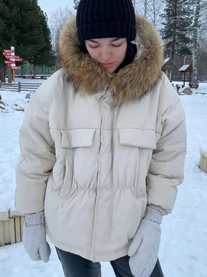 Manteco Largo con Capucha y Cierre de Botones para Mujer | Ideal para Invierno