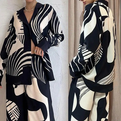 Conjunto De Dos Piezas En Blanco Y Negro Para Mujer | Ideal Para Uso Diario Y Salidas Informales