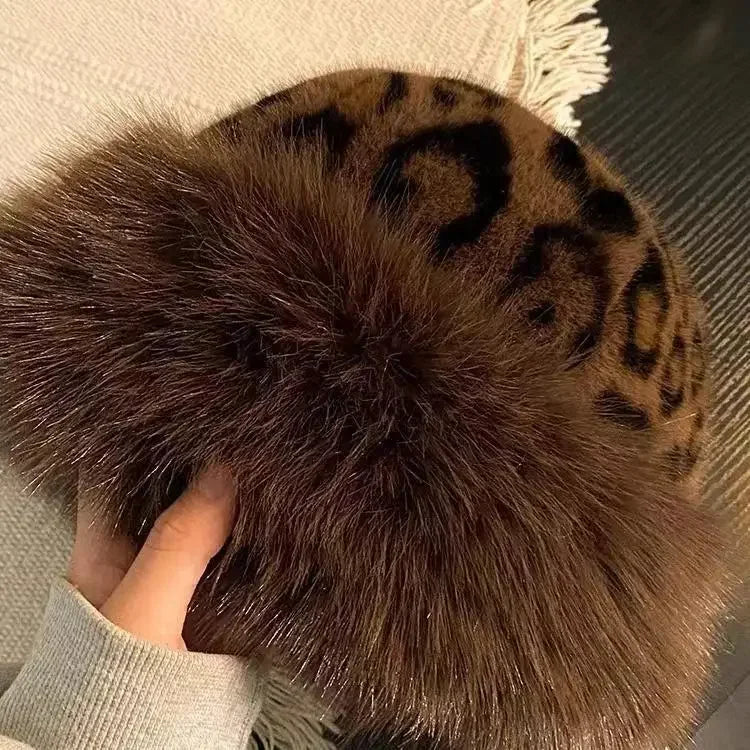 Sombrero con Cobertura de Orejas y Estampado Animal para Mujer | Ideal para Invierno
