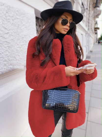 Abrigo Midi con Diseño Oversize para Mujer | Ideal para Otoño e Invierno
