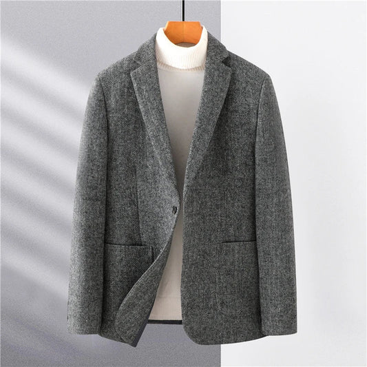 Blazer Gris Con Corte Estructurado Para Hombre | Ideal Para Actividades Profesionales Y Eventos Formales