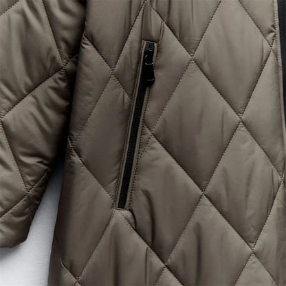 Veste Larga con Capucha Ajustable para Mujer | Ideal para la Temporada Fría