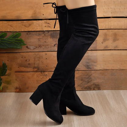 Botas Overknee para Mujer con Tacón Ancho | Ideal para Varias Temporadas
