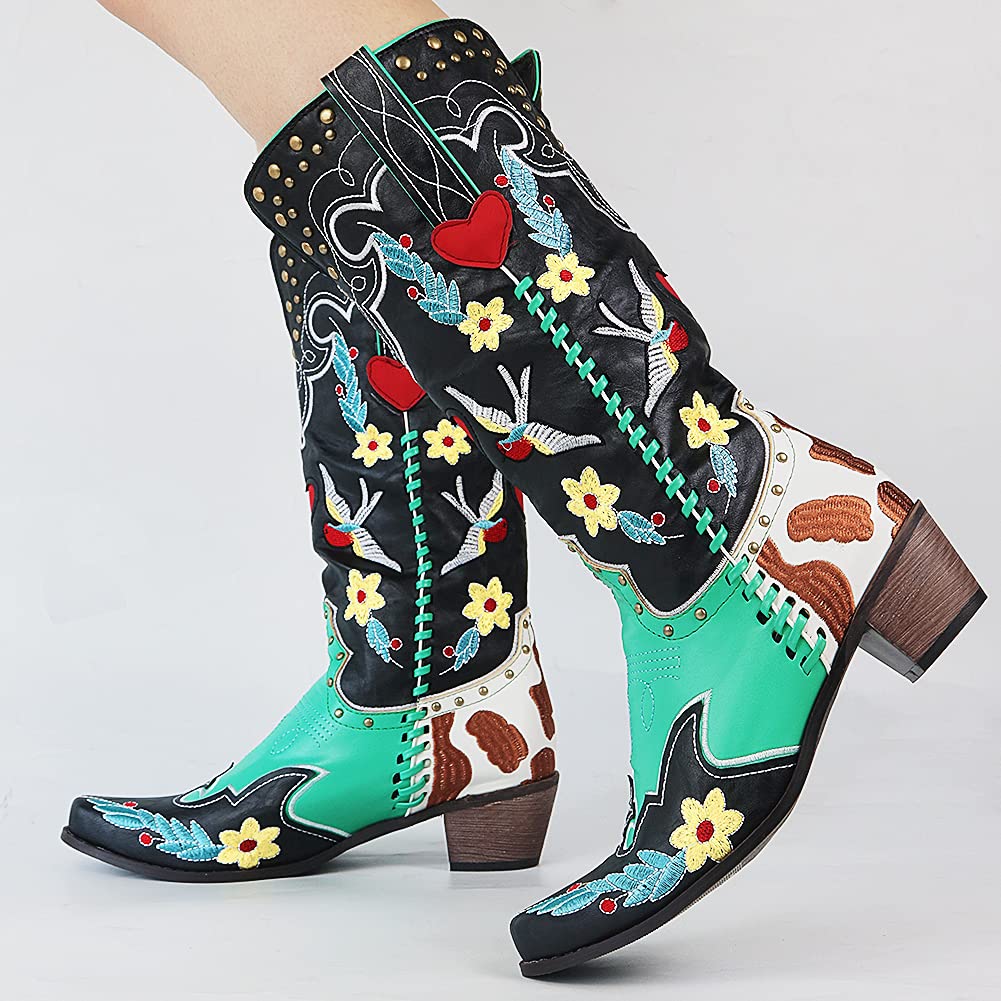 Botas De Estilo Western Con Diseño Estructurado Para Mujer | Ideal Para Uso Diario
