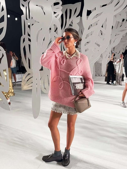 Jersey De Punto con Corte Oversize para Mujer | Ideal para Días Frescos