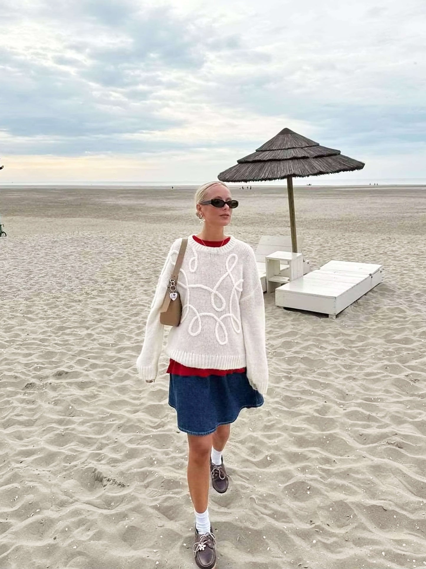 Jersey De Punto con Corte Oversize para Mujer | Ideal para Días Frescos