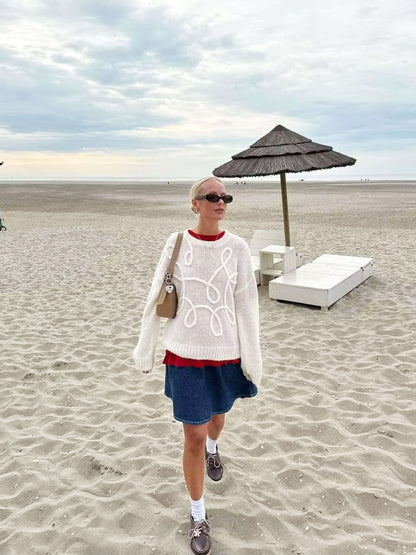 Jersey De Punto con Corte Oversize para Mujer | Ideal para Días Frescos