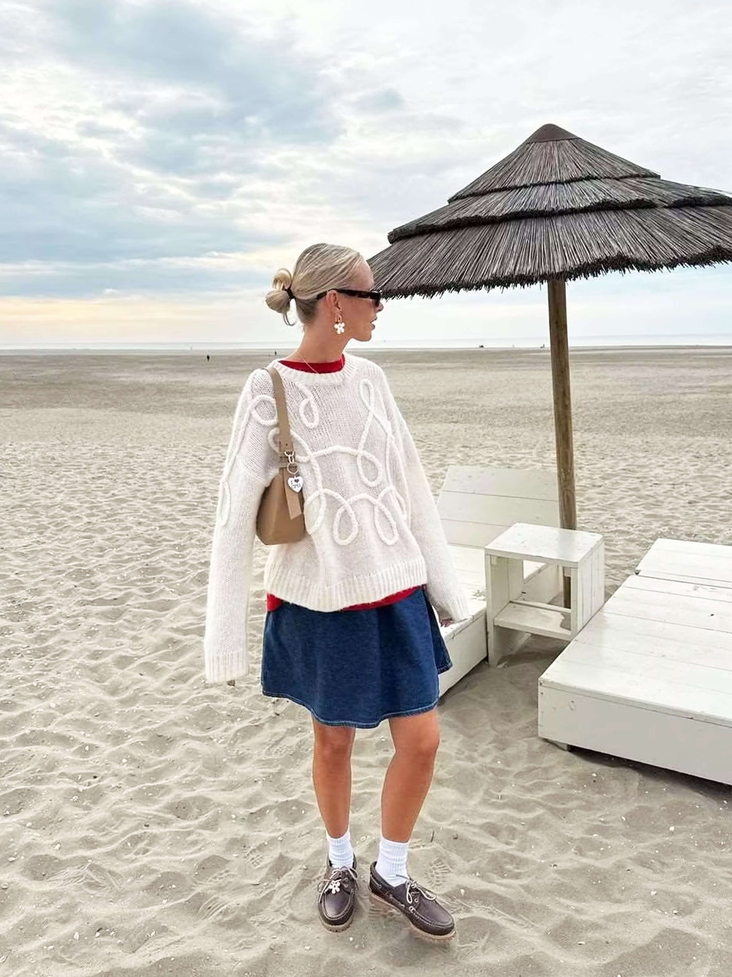 Jersey De Punto con Corte Oversize para Mujer | Ideal para Días Frescos