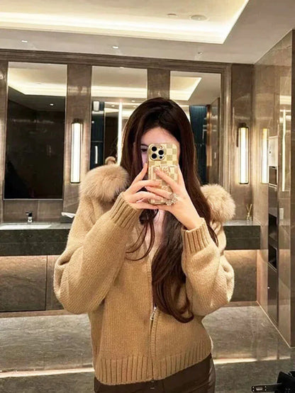 Chaqueta Con Capucha Y Cierre Frontal Para Mujer | Ideal Para Temporada Fría