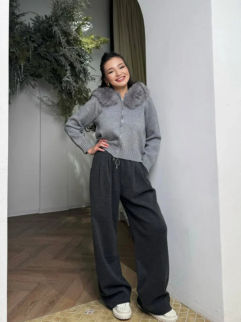 Chaqueta Con Capucha Y Cierre Frontal Para Mujer | Ideal Para Temporada Fría