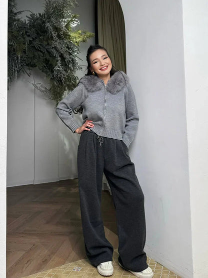 Chaqueta Con Capucha Y Cierre Frontal Para Mujer | Ideal Para Temporada Fría