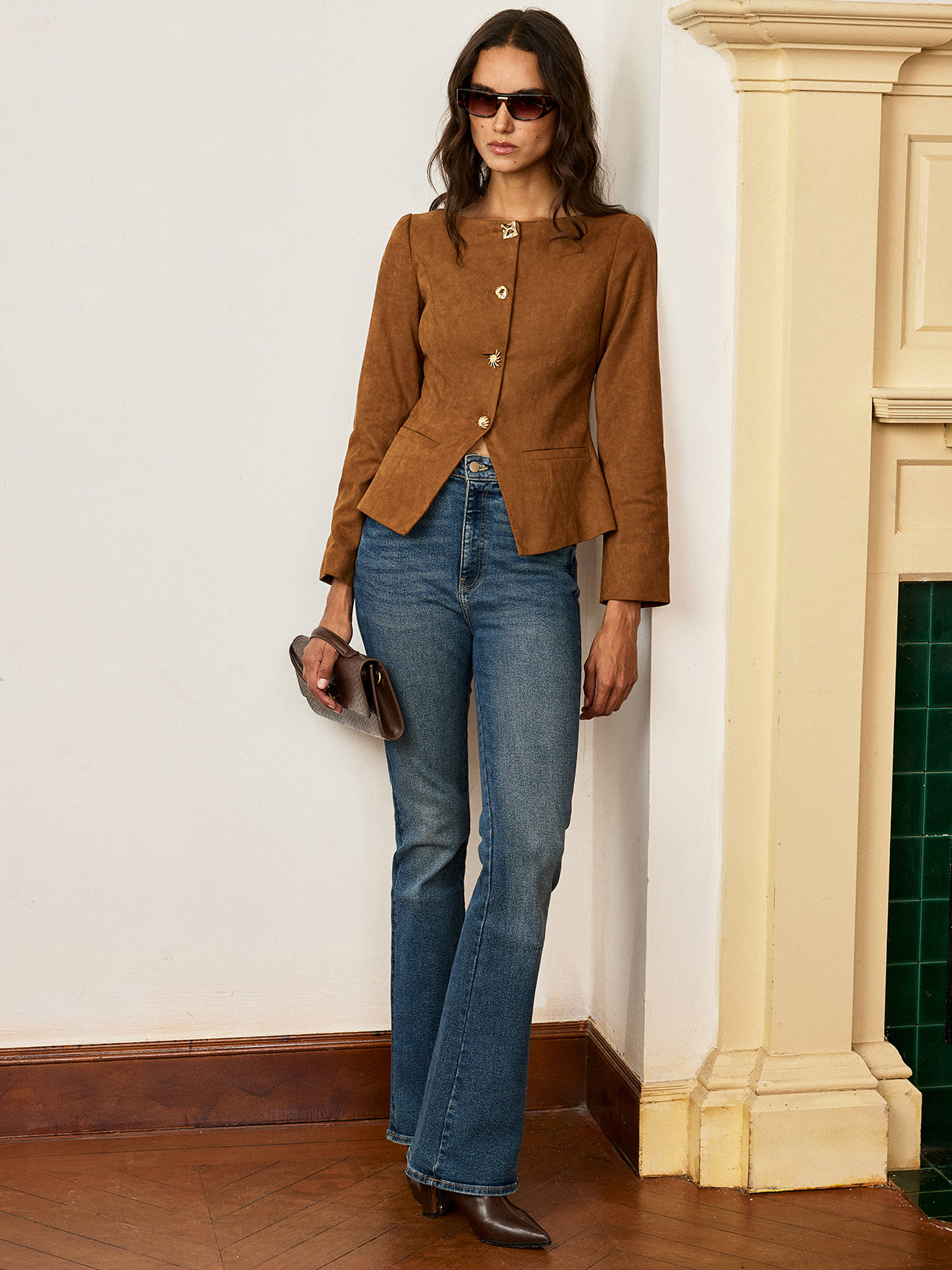 Chaqueta con Botones Metálicos para Mujer | Ideal para Uso Diario o Profesional