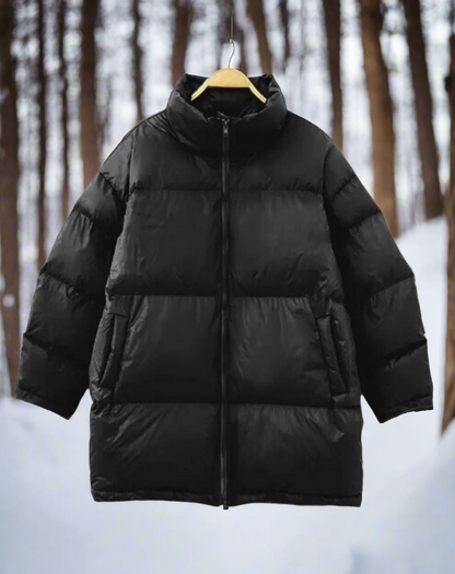 Doudoune Acolchada con Cuello Alto De Corte Amplio Para Mujer | Ideal Para El Invierno