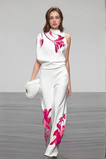 Conjunto De Dos Piezas Con Estampado Floral Para Mujer | Ideal Para Uso Diario