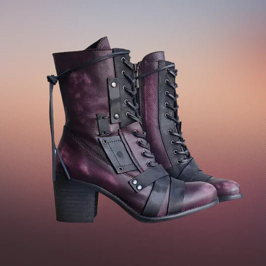 Botas con Suela Gruesa De Estilo Retro para Mujer | Ideal para Uso Diario