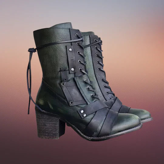 Botas con Suela Gruesa De Estilo Retro para Mujer | Ideal para Uso Diario