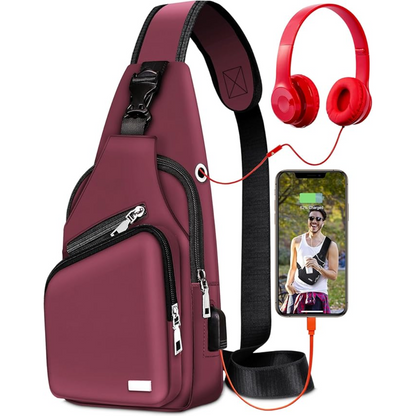 Bolso Sling Con Correa Ajustable Para Adultos | Ideal Para Desplazamientos Diarios