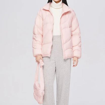 Chaqueta Acolchada con Cierre De Cremallera para Mujer | Ideal para Actividades Al Aire Libre En Invierno