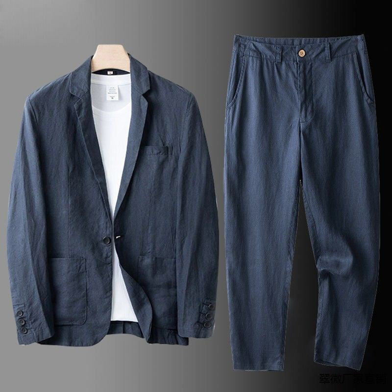 Conjunto Dos Piezas con Blazer de Corte Holgado y Pantalón Recto para Adultos | Ideal para Contextos Semi-Formales
