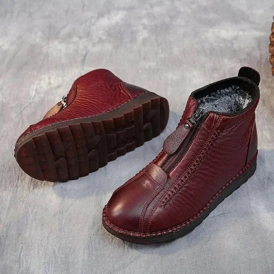 Botines De Invierno Con Cremallera Lateral Para Mujer | Ideal Para Uso Diario En Temporada Fría