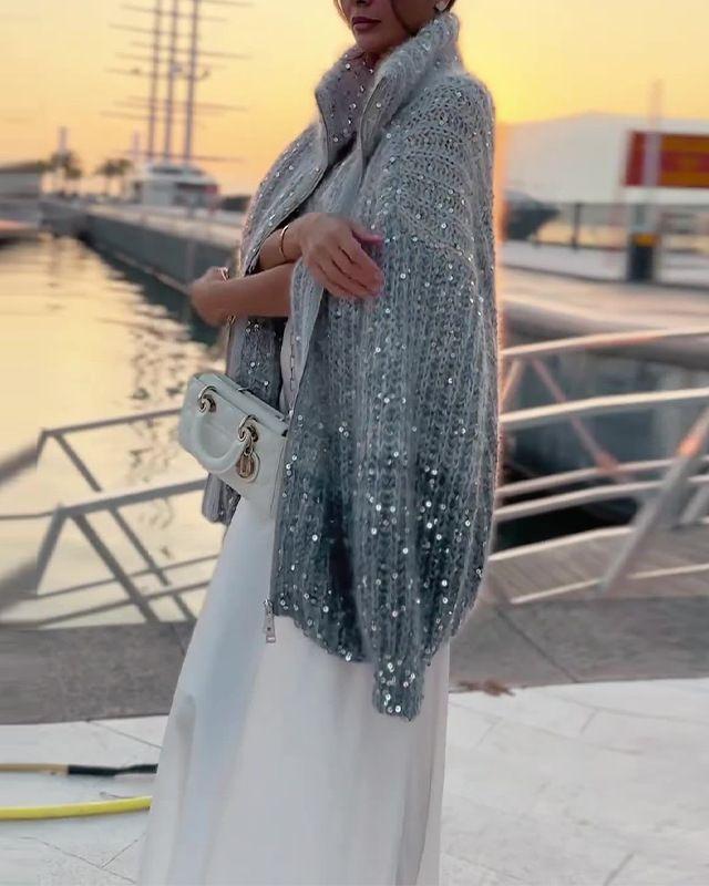 Jersey de Punto con Corte Recto y Detalles Decorativos para Mujer | Ideal para Uso Diario