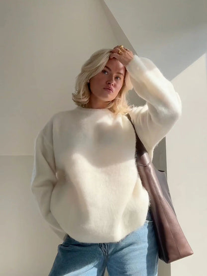 Jersey De Punto Con Ajuste Holgado Para Mujer | Ideal Para Uso Diario Y Entretiempo