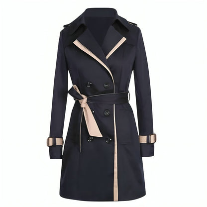 Abrigo Tipo Trench con Cinturón Ajustable para Mujer | Ideal para Entretiempo