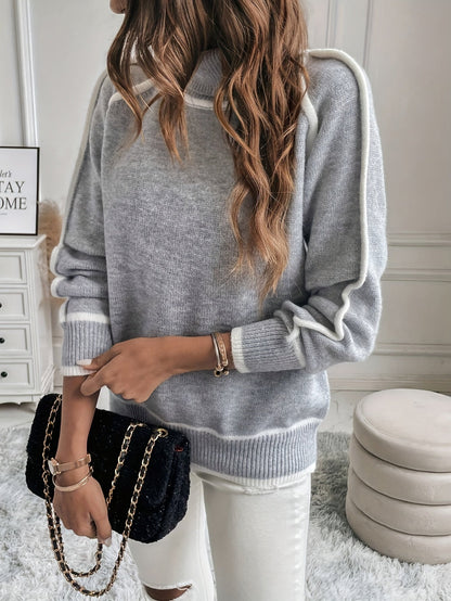 Top De Cuello Alto Con Corte Regular Para Mujer | Ideal Para Primavera Y Otoño