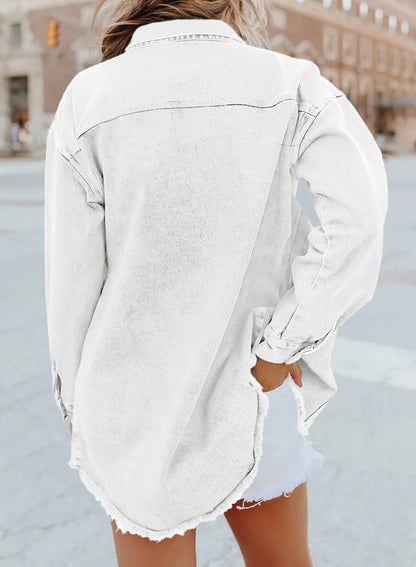 Chaqueta con Botones y Corte Holgado para Mujer | Ideal para Uso Diario