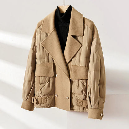 Chaqueta Acolchada Con Cierre Frontal y Bolsillos Laterales Para Mujer | Ideal Para Uso Diario