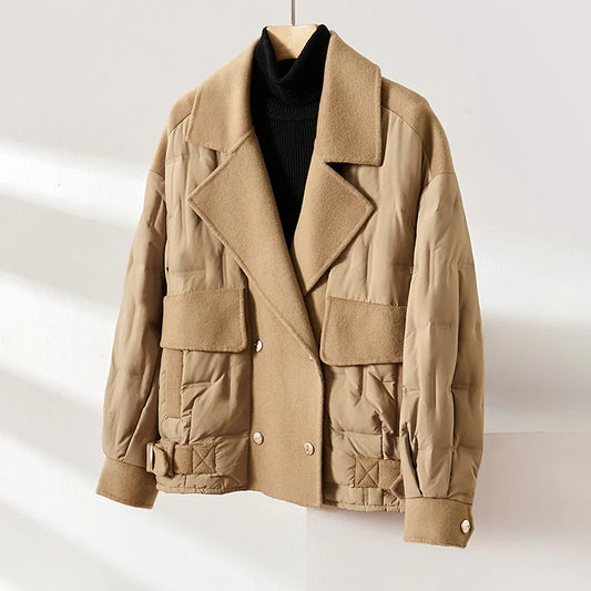 Chaqueta Acolchada Con Cierre Frontal y Bolsillos Laterales Para Mujer | Ideal Para Uso Diario
