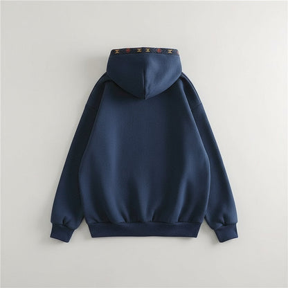 Sudadera Oversize Con Capucha y Bordado Frontal Para Mujer | Ideal Para Días Frescos