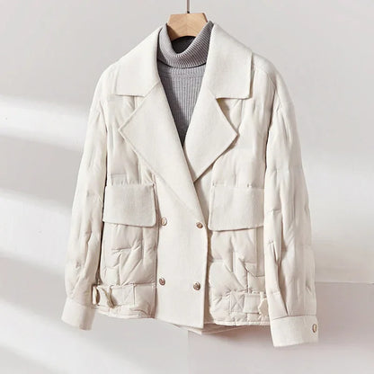 Chaqueta Acolchada Con Cierre Frontal y Bolsillos Laterales Para Mujer | Ideal Para Uso Diario