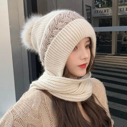 Conjunto de Gorro y Bufanda con Talla Extensible para Mujer | Ideal para Actividades de Invierno
