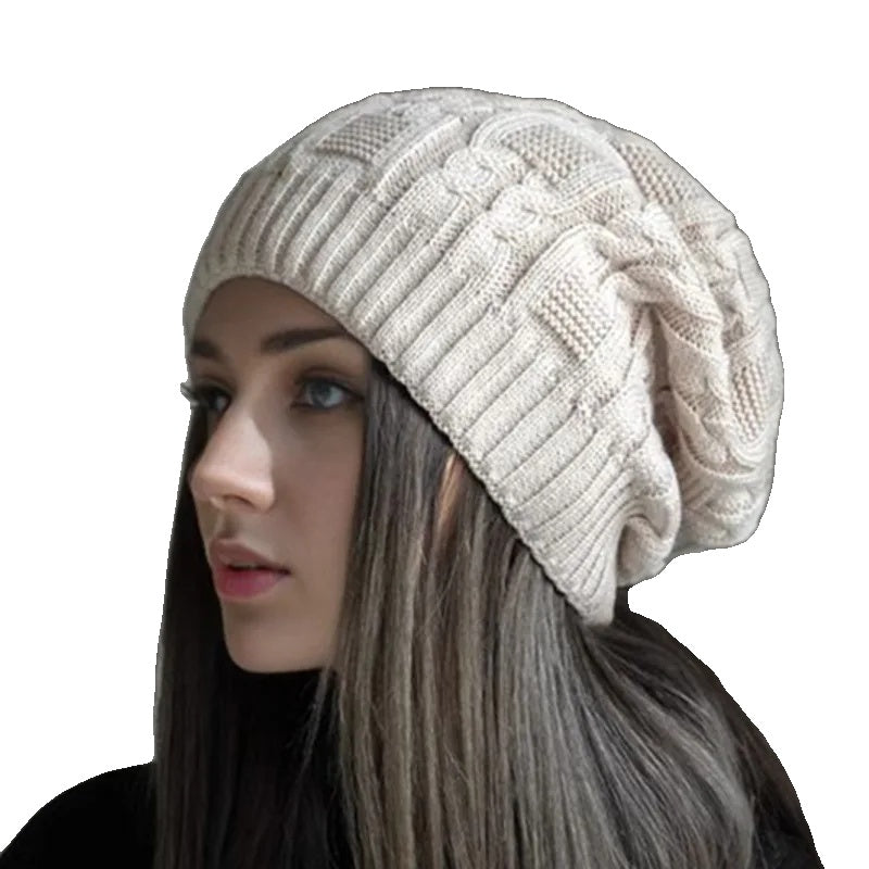 Gorro Tipo Beanie con Ajuste Amplio para Mujer | Ideal para Invierno